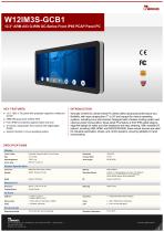 12.3" ARM A53 G-WIN GC-Series Front IP65 PCAP Panel PC W12IM3S-GCB1-1