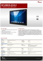 14" ARM A53 E Series HMI Panel PC W14IM3S-EHA1-1