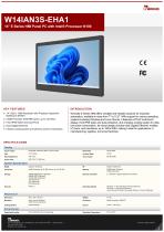 14" E Series HMI Panel PC with Intel® Processor N150 W14IAN3S-EHA1-1