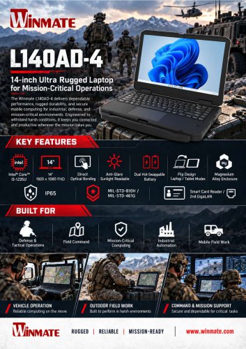 14-inch Ultra Rugged Laptop with Intel&reg; Core&trade; i5-1235U L140AD-4