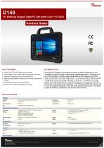 14" Windows Rugged Tablet PC with Intel® Core™ i5-1235U D140-1