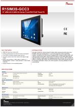 15" ARM A53 G-WIN GC-Series Front IP65 PCAP Panel PC R15IM3S-GCC3