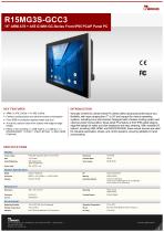 15" ARM A78 + A55 G-WIN GC-Series Front IP65 PCAP Panel PC R15MG3S-GCC3