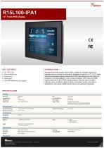  15" Front IP65 Display  R15L100-IPA1