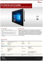 15" Intel® Celeron® N6211 G-WIN GC-Series Front IP65 PCAP Panel PC R15IE3S-GCC3(HB)-1