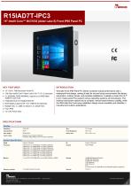 15" Intel® Core™ i9/i7/i5/i3 (Alder Lake S) Front IP65 Panel PC R15IAD7T-IPC3-1