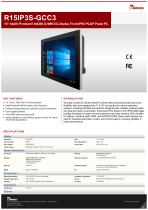 15" Intel® Pentium® N4200 G-WIN GC-Series Front IP65 PCAP Panel PC R15IP3S-GCC3-1