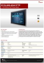 15" IP65 Stainless PCAP Chassis Display R15L600-65A1FTP-1