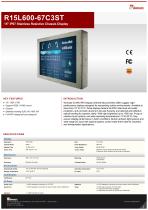 15" IP67 Stainless Resistive Chassis Display R15L600-67C3ST-1