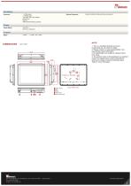 15" Multi-Touch Panel Mount Display R15L600-PPC3(HB)-2