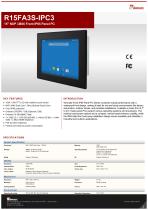 15" NXP i.MX6 Front IP65 Panel PC R15FA3S-IPC3-1