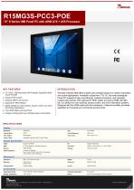15" S Series HMI Panel PC with ARM A78 + A55 Processor R15MG3S-PCC3-POE