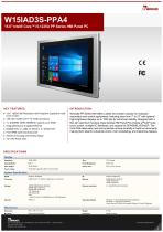 15.6" Intel® Core™ i5-1235U PP Series HMI Panel PC W15IAD3S-PPA4-1