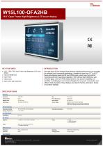 15.6” Open Frame High Brightness LCD touch display W15L100-OFA2HB-1