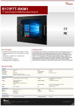 17" Intel® Pentium® N4200 Rack Mount Panel PC R17IP7T-RKM1-1