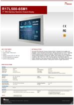 17" IP65 Stainless Resistive Chassis Display R17L500-65M1-1