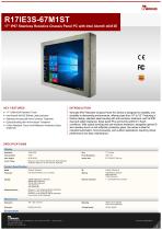 17" IP67 Stainless Resistive Chassis Panel PC with Intel Atom® x6413E R17IE3S-67M1ST-1
