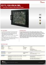 17" Rack Mount Protective Glass Defense Display R17L100-RKA1ML