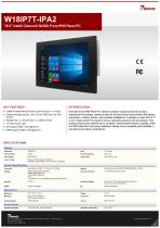 18.5" Intel® Celeron® N2930 Front IP65 Panel PC W18IP7T-IPA2-1