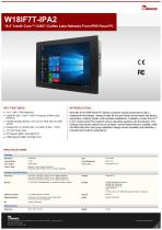 18.5” Intel® Core™ i3/i5/i7 (Coffee Lake Refresh) Front IP65 Panel PC W18IF7T-IPA2-1
