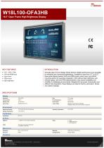18.5” Open Frame High Brightness Display W18L100-OFA3HB-1