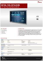 18.5” Open Frame High Brightness Monitor W18L100-OFA2HB-1