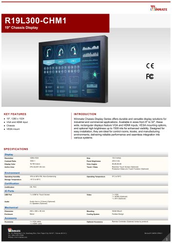 19" Chassis Display R19L300-CHM1