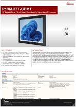 19" Edge AI Panel PC with Intel® Alder Lake S / Raptor Lake S Processor R19IAD7T-GPM1-1