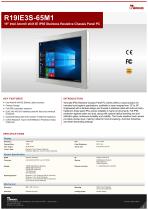 19" Intel Atom® x6413E IP65 Stainless Resistive Chassis Panel PC R19IE3S-65M1-1