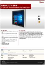 19" Intel® Core™ i5-1235U IP65 Stainless PCAP Chassis Panel PC R19IAD3S-SPM1