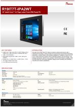 19" Intel® Core™ i5 (Tiger Lake) Front IP65 Panel PC R19IT7T-IPA2WT-1