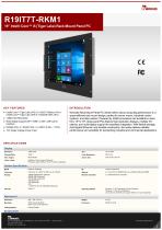 19” Intel® Core™ i5 (Tiger Lake) Rack Mount Panel PC R19IT7T-RKM1-1