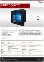 19" Intel® Pentium® N4200 Chassis Wide Temperature Panel PC R19IP7T-CHA2WT-1