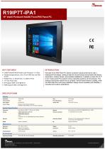 19" Intel® Pentium® N4200 Front IP65 Panel PC R19IP7T-IPA1-1