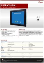 19" NXP i.MX6 Front IP65 Panel PC R19FA3S-IPM1-1