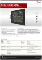 19" Rack Mount Protective Glass Defence Display R19L100-RKA3ML-1
