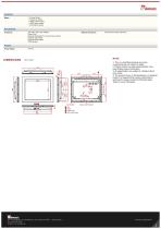 19" Stainless Touch Panel Mount Display R19L300-STM1-2