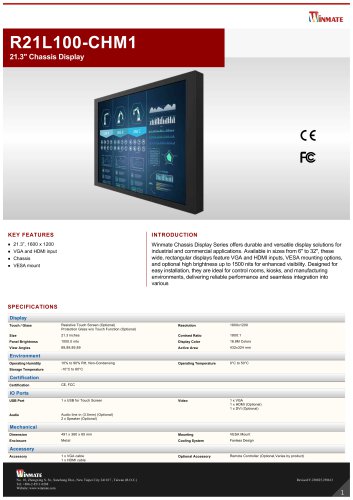21.3" Chassis Display R21L100-CHM1