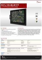 21.3" PCAP Rack Mount Defence Display R21L100-MLM1FP-1