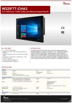 21.5" Intel® Core™ i3/i5/i7 (Coffee Lake Refresh) Chassis Panel PC W22IF7T-CHA3-1