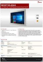 21.5" Intel® Core™ i5 IP65 Stainless Resistive Chassis Panel PC W22IT3S-65A3-1