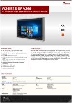 24" Intel Atom® x6413E IP69K Stainless PCAP Chassis Panel PC W24IE3S-SPA269-1