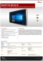 24" Intel® Core™ i5-1135G7 IP65 Stainless Panel PC with Round corner design W24IT3S-SPA2-R-1