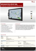24" Intel® Core™ i5-1235U Defence Console Rack Panel PCs W24IAD3S-RKS1ML-1