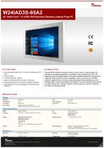24" Intel® Core™ i5-1235U IP65 Stainless Resistive Chassis Panel PC W24IAD3S-65A2-1