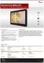 24" Intel® Core™ i5-1335U Flat PCAP ECDIS Marine Panel PC W24IAD3S-MRA2FP
