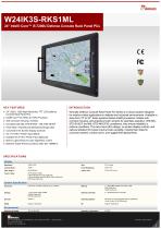 24" Intel® Core™ i5-7200U Defence Console Rack Panel PCs W24IK3S-RKS1ML-1