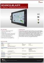 24" Intel® Core™ i5-8265U Defence Console Rack Panel PC W24IW3S-MLA2FP-1