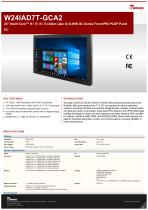 24" Intel® Core™ i9 / i7/ i5 / i3 (Alder Lake S) G-WIN GC Series Front IP65 PCAP Panel PC W24IAD7T-GCA2-1