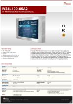 24" IP65 Stainless Resistive Chassis Display W24L100-65A2-1